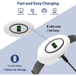 Petdiary B360 Rechargeable Static Dog Bark Collar, White, Small 12 Petdiary B360 Rechargeable Static Dog Bark Collar, White, Small -Pawsphoria Sales Store 778806 PT4. AC SS1800 V1680703085