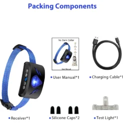 Petdiary B330 Static Rechargeable Dog Bark Collar, Black, Small -Pawsphoria Sales Store 778870 PT7. AC SS1800 V1680645060