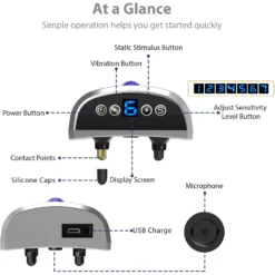 Petdiary B340 Rechargeable Dog Bark Collar, Small -Pawsphoria Sales Store 778894 PT6. AC SS1800 V1680644637
