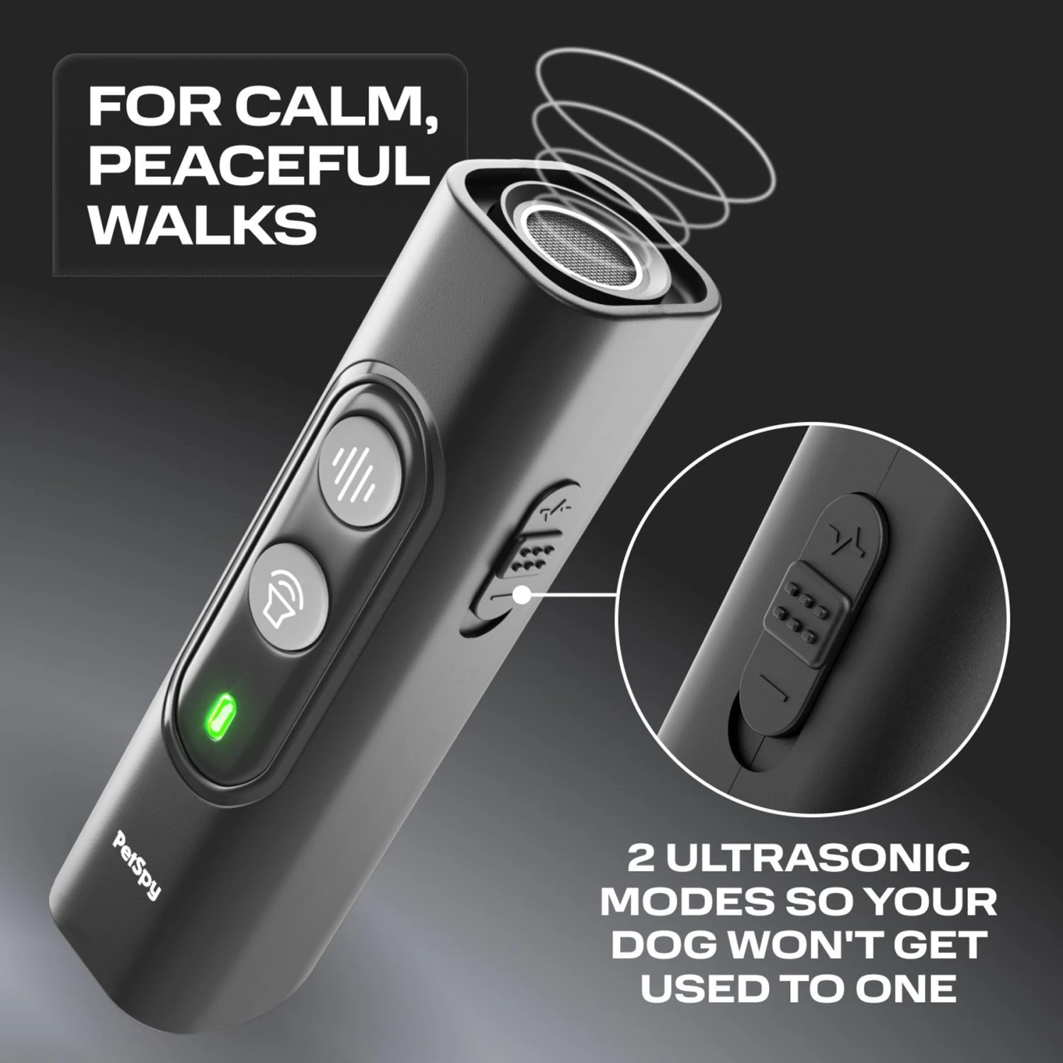 PetSpy N10 Ultrasonic Dog Barking Deterrent, Black 2 PetSpy N10 Ultrasonic Dog Barking Deterrent, Black - Image 2