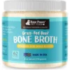 Raw Paws Grass-Fed Beef Bone Broth Powder Dog & Cat Food Topper, 6-oz Jar