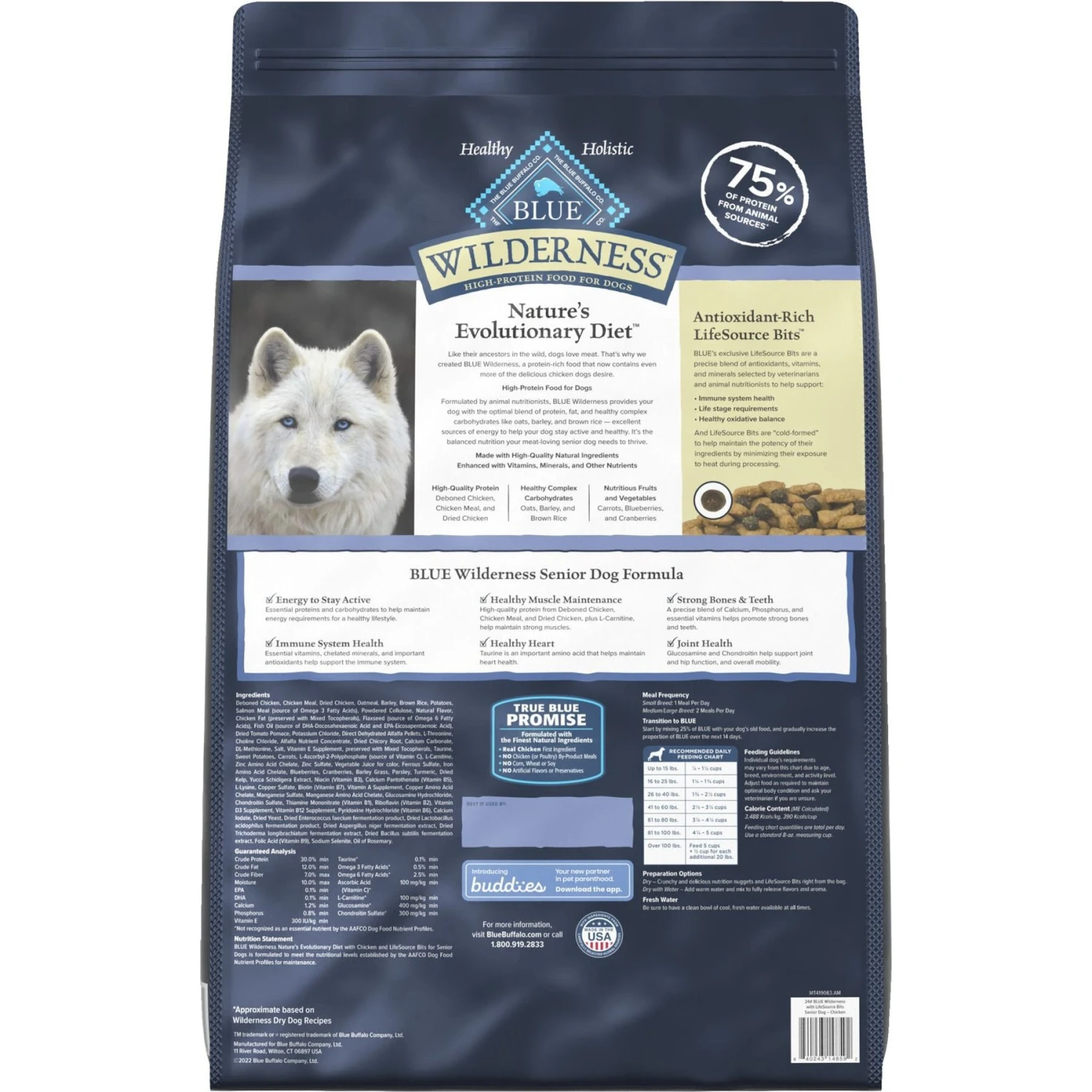 Blue Buffalo Wilderness Senior High Protein Natural Chicken & Wholesome Grains Dry Dog Food & Blue Buffalo Wilderness Turkey & Chicken Grill Grain-Free Senior Canned Dog Food 3 Blue Buffalo Wilderness Senior High Protein Natural Chicken & Wholesome Grains Dry Dog Food & Blue Buffalo Wilderness Turkey & Chicken Grill Grain-Free Senior Canned Dog Food - Image 3