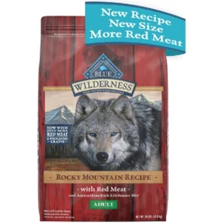 Blue Buffalo Wilderness Rocky Mountain Recipe Adult High Protein Natural Red Meat & Grain Dry Dog Food & Blue Buffalo Wilderness Wolf Creek Stew Hearty Beef Stew Grain-Free Adult Canned Dog Food