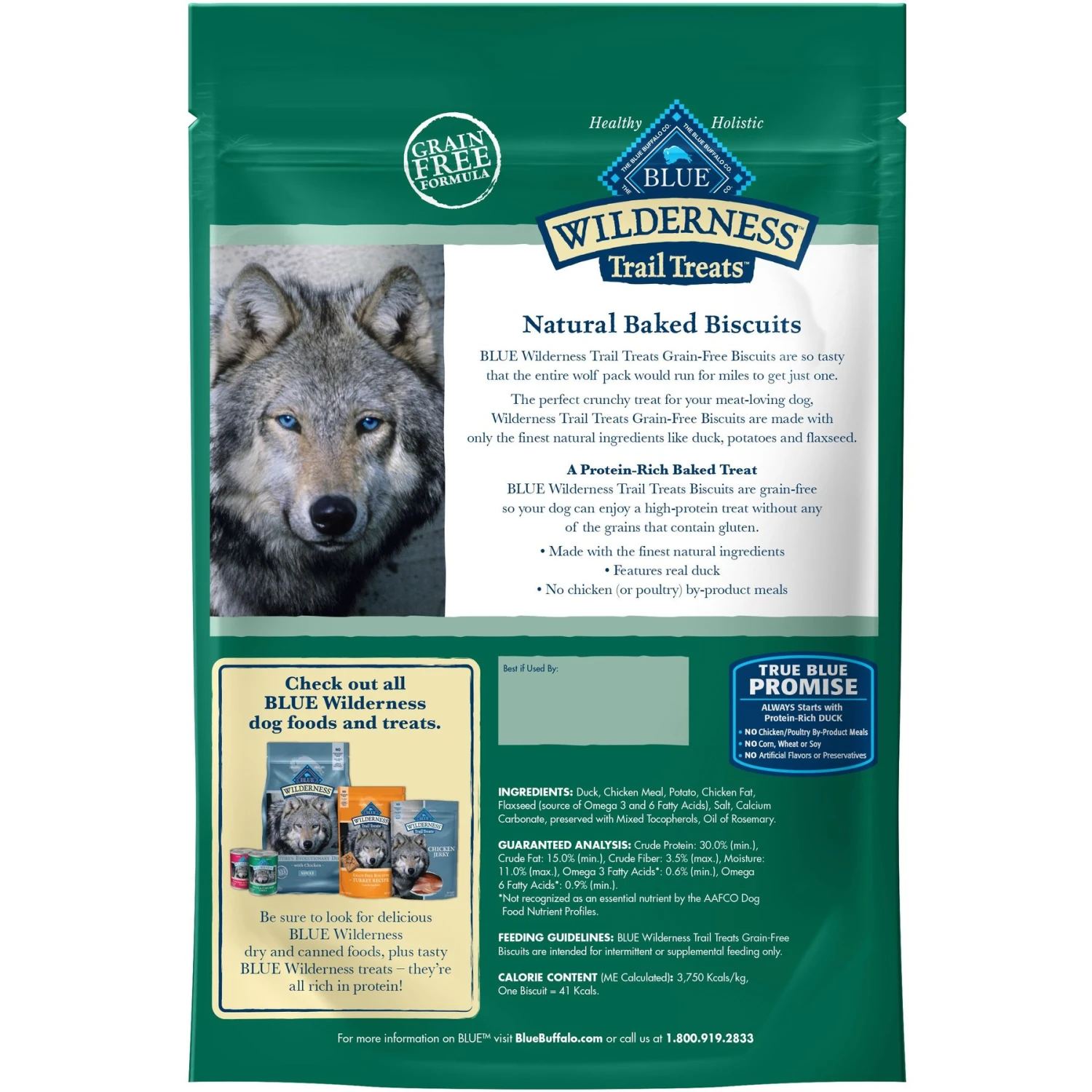 Blue Buffalo Wilderness Healthy Weight Adult High Protein Natural Chicken & Wholesome Grains Dry Dog Food & Blue Buffalo Wilderness Trail Treats Grain-Free Duck Biscuits Dog Treats 7 Blue Buffalo Wilderness Healthy Weight Adult High Protein Natural Chicken & Wholesome Grains Dry Dog Food & Blue Buffalo Wilderness Trail Treats Grain-Free Duck Biscuits Dog Treats - Image 7