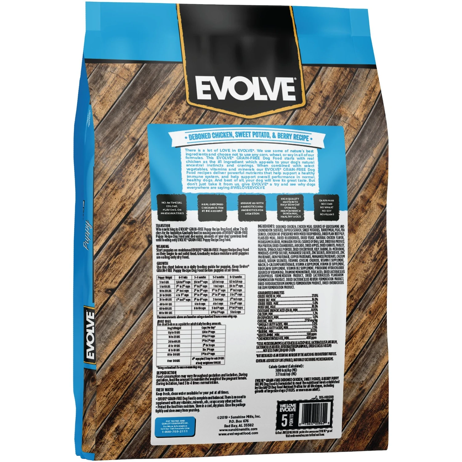 Evolve Deboned Puppy Grain-Free Chicken, Sweet Potato, & Pea Recipe Dry Dog Food 2 Evolve Deboned Puppy Grain-Free Chicken, Sweet Potato, & Pea Recipe Dry Dog Food - Image 2