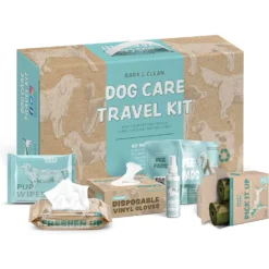 Bark & Clean Reusable 6-Piece Dog Care Travel Essentials Kit, 2.4-lb Box