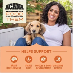 ACANA Wholesome Grains Real Chicken Eggs & Turkey Dry Puppy Food, 22.5-lb Bag -Pawsphoria Sales Store 822678 PT4. AC SS1800 V1696276651