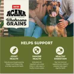 ACANA Wholesome Grains Large Breed Dry Dog Food, 22.5-lb Bag 11 ACANA Wholesome Grains Large Breed Dry Dog Food, 22.5-lb Bag -Pawsphoria Sales Store 822694 PT3. AC SS1800 V1682540366