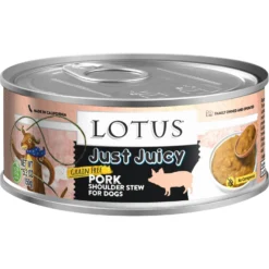 Lotus Just Juicy Pork Shoulder Stew Grain-Free Canned Dog Food