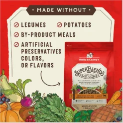 Stella & Chewy's SuperBlends Raw Coated Wholesome Grains Grass-Fed Beef, Beef Liver & Lamb Recipe With Superfoods Dry Dog Food -Pawsphoria Sales Store 825894 PT5. AC SS1800 V1683567295