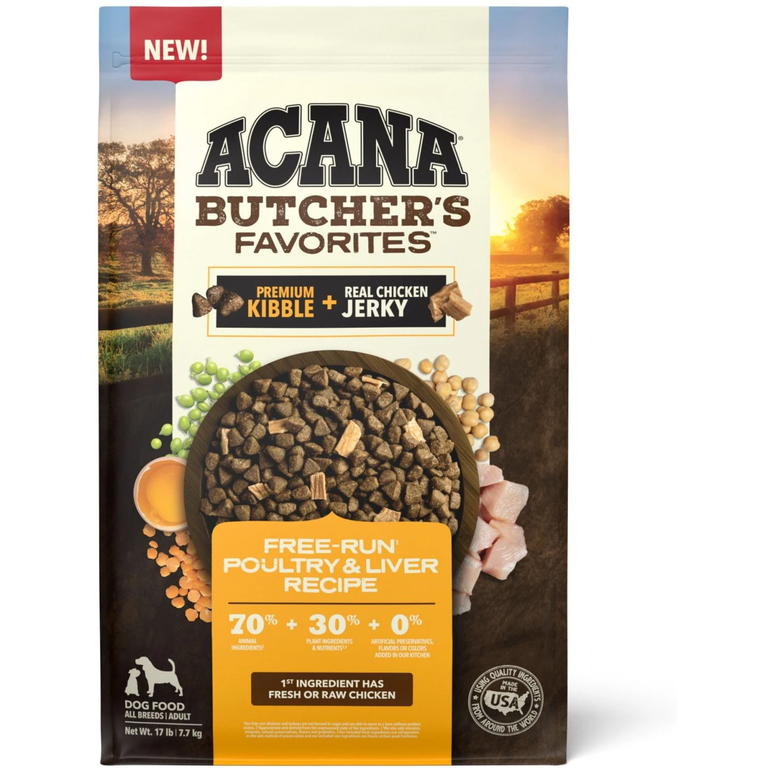ACANA Butcher’s Favorites Grain-Free Free-Run Poultry & Liver Recipe Dry Dog Food 1 ACANA Butcher’s Favorites Grain-Free Free-Run Poultry & Liver Recipe Dry Dog Food