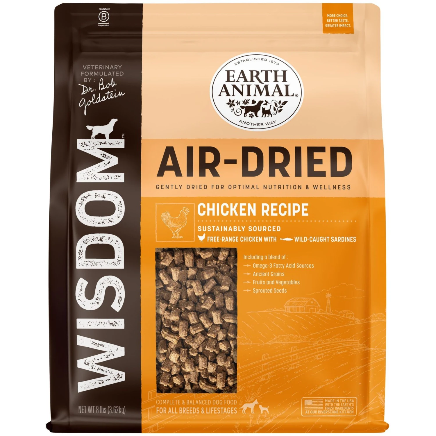 Earth Animal Wisdom Air-Dried Chicken Recipe Premium Natural Dog Food, 8-lb Bag 1 Earth Animal Wisdom Air-Dried Chicken Recipe Premium Natural Dog Food, 8-lb Bag