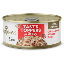 Applaws Taste Toppers Chicken Breast With Beef Natural Wet Dog Food, 5.5-oz Pouch, Case Of 12
