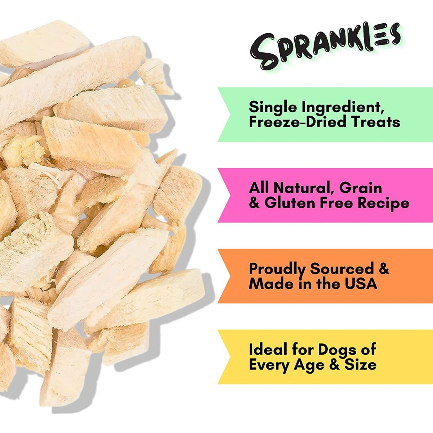 Sprankles Chicken Breast Grain-Free Freeze-Dried Dog & Cat Treats 2 Sprankles Chicken Breast Grain-Free Freeze-Dried Dog & Cat Treats - Image 2