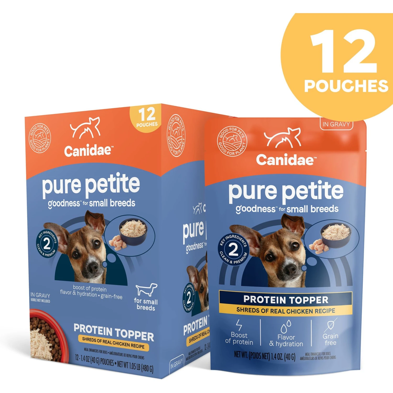 CANIDAE PURE Petite Protein Shreds Of Real Chicken Recipe In Gravy Dog Food Topper, 8.4-oz Box 2 CANIDAE PURE Petite Protein Shreds Of Real Chicken Recipe In Gravy Dog Food Topper, 8.4-oz Box - Image 2