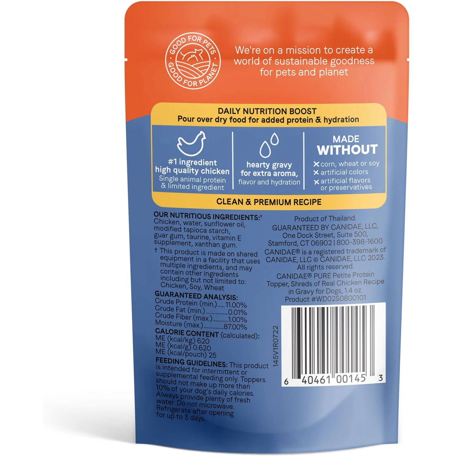 CANIDAE PURE Petite Protein Shreds Of Real Chicken Recipe In Gravy Dog Food Topper, 8.4-oz Box 3 CANIDAE PURE Petite Protein Shreds Of Real Chicken Recipe In Gravy Dog Food Topper, 8.4-oz Box - Image 3