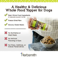 Herbsmith Smiling Dog Kibble Seasoning Freeze-Dried Duck With Oranges Dog Food Topper -Pawsphoria Sales Store 84495 PT3. AC SS1800 V1628800571