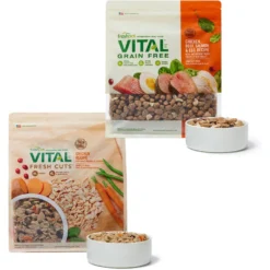 Freshpet Vital Chicken, Beef, Salmon & Egg Recipe Grain-Free Fresh Dog Food, 2 + Freshpet Vital Fresh Cuts Chicken Recipe Fresh Dog Food, 2