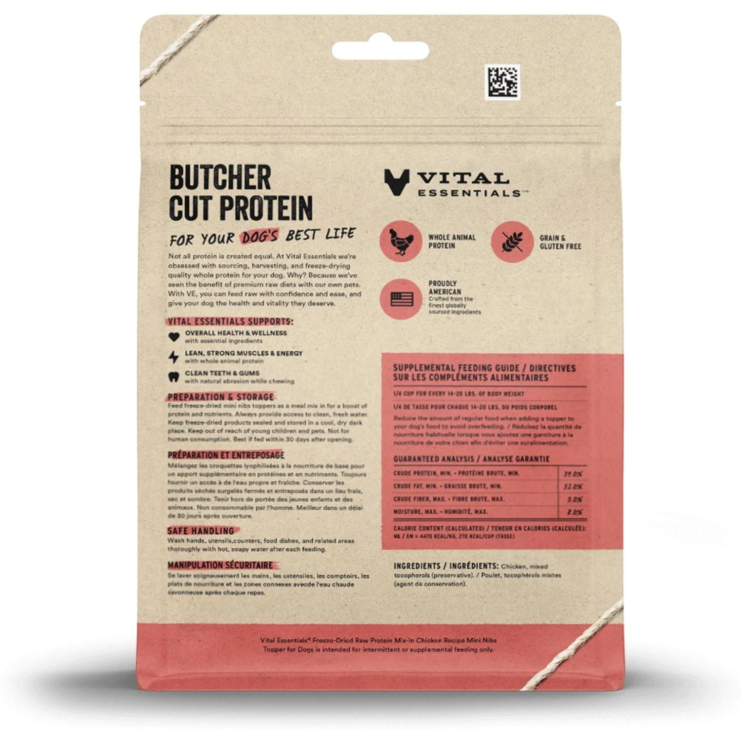 Vital Essentials Protein Mix-In Chicken Recipe Mini Nibs Grain-Free Freeze-Dried Raw Dog Food Topper 2 Vital Essentials Protein Mix-In Chicken Recipe Mini Nibs Grain-Free Freeze-Dried Raw Dog Food Topper - Image 2