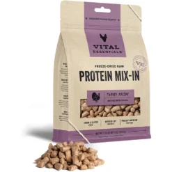 Vital Essentials Protein Mix-In Turkey Recipe Mini Nibs Grain-Free Freeze-Dried Raw Dog Food Topper