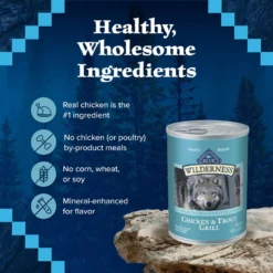 Blue Buffalo Wilderness Trout & Chicken Grill Grain-Free Canned Dog Food -Pawsphoria Sales Store 85004 PT5. AC SS1800 V1604361118