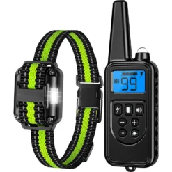Luckypets 2600-ft Remote Range, Rechargeable & Waterproof Dog Collar, Black
