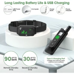 Luckypets Rechargeable E-Collar IPX7 Waterproof With 3 Training Modes Dog Collar, Black -Pawsphoria Sales Store 853534 PT6. AC SS1800 V1687455021