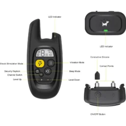 Luckypets Rechargeable Training Collar With Beep, Vibration & Shock Training Modes Dog Collar, Black -Pawsphoria Sales Store 853566 PT7. AC SS1800 V1687455458