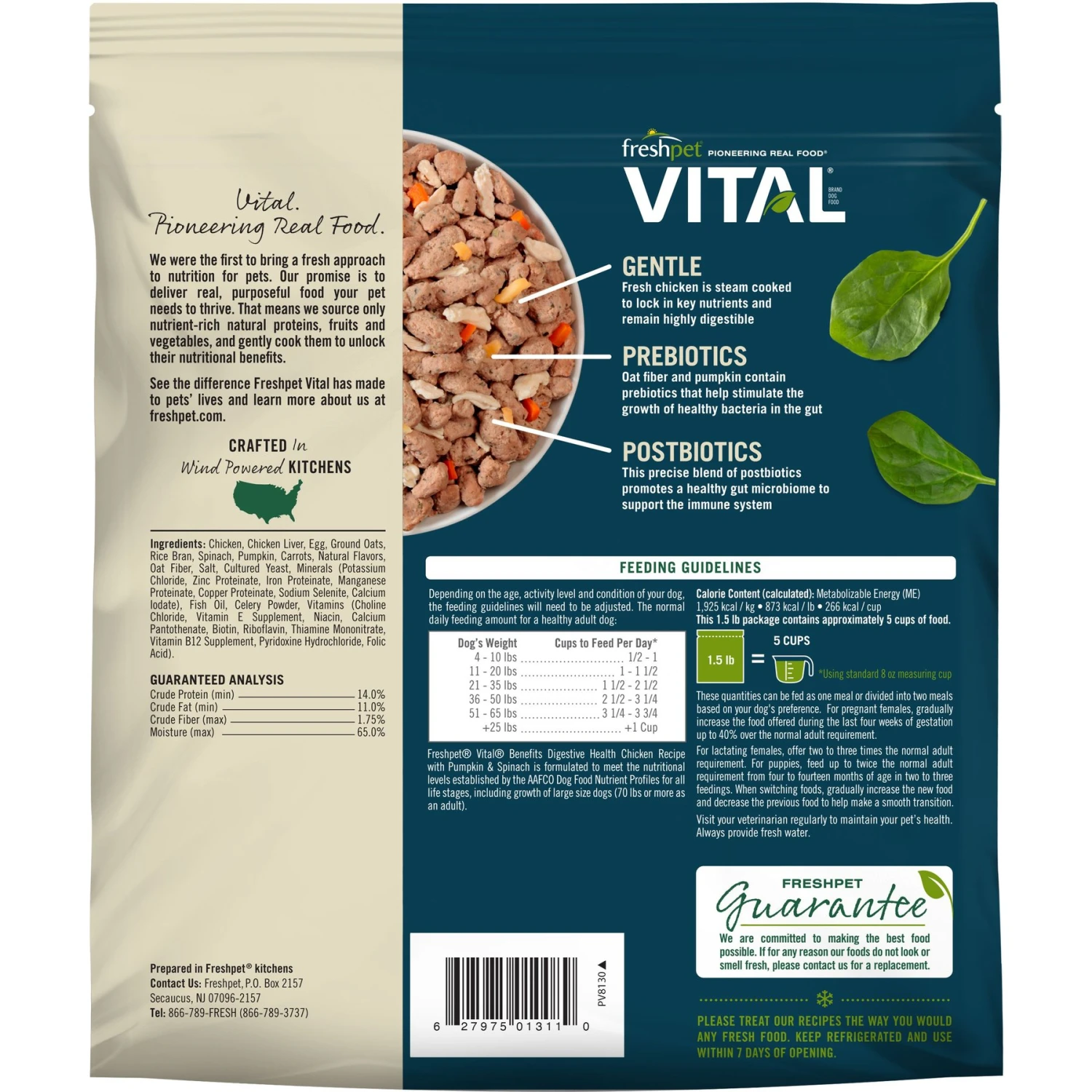 Freshpet Vital Benefits Digestive Health Fresh Dog Food 2 Freshpet Vital Benefits Digestive Health Fresh Dog Food - Image 2