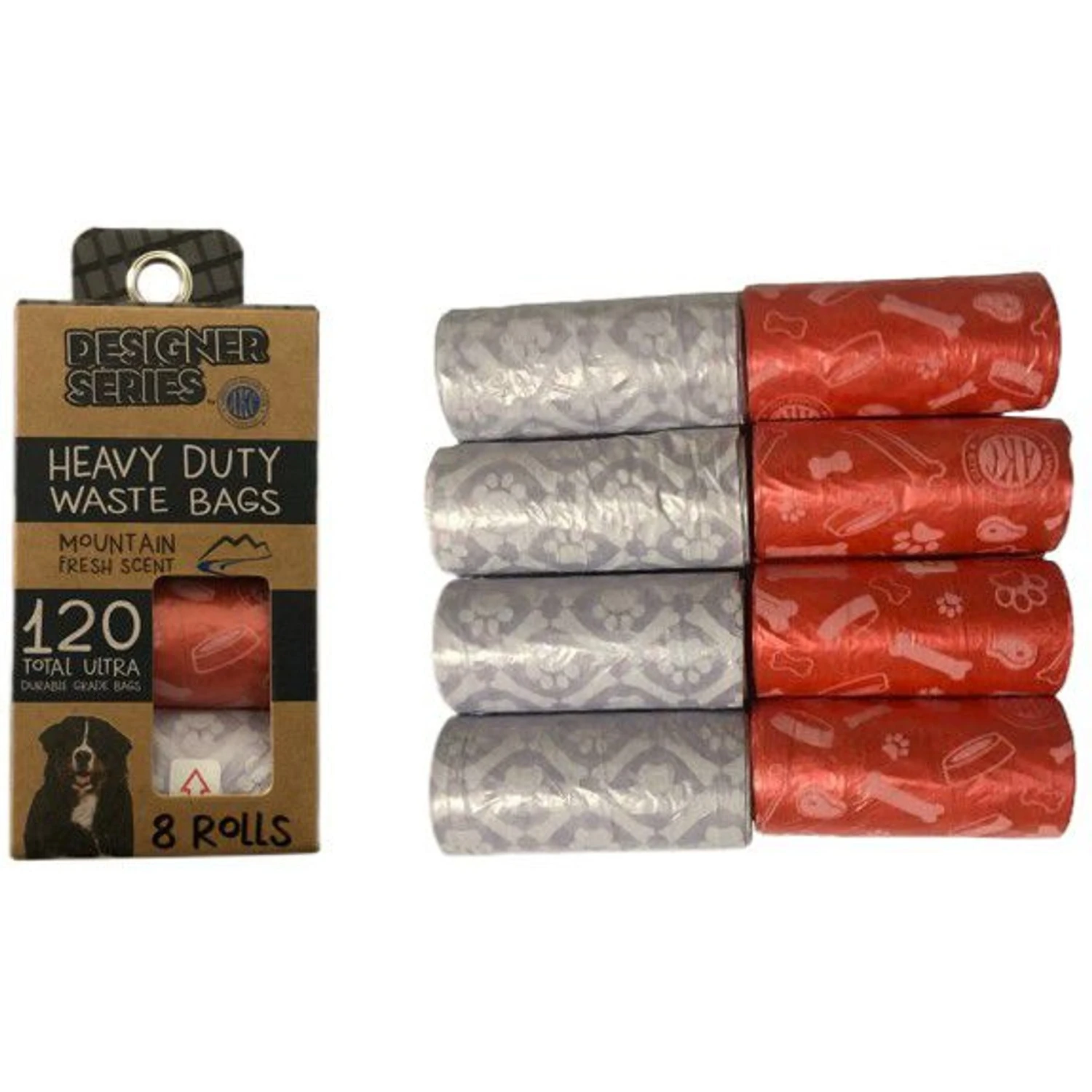 American Kennel Club Bone & Paw Pattern Dog Waste Bag 1 American Kennel Club Bone & Paw Pattern Dog Waste Bag