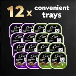 Cesar Classic Loaf In Sauce Top Sirloin & Grilled Chicken Flavors Variety Pack Grain-Free Small Breed Adult Wet Dog Food Trays -Pawsphoria Sales Store 86452 PT8. AC SS1800 V1695676401