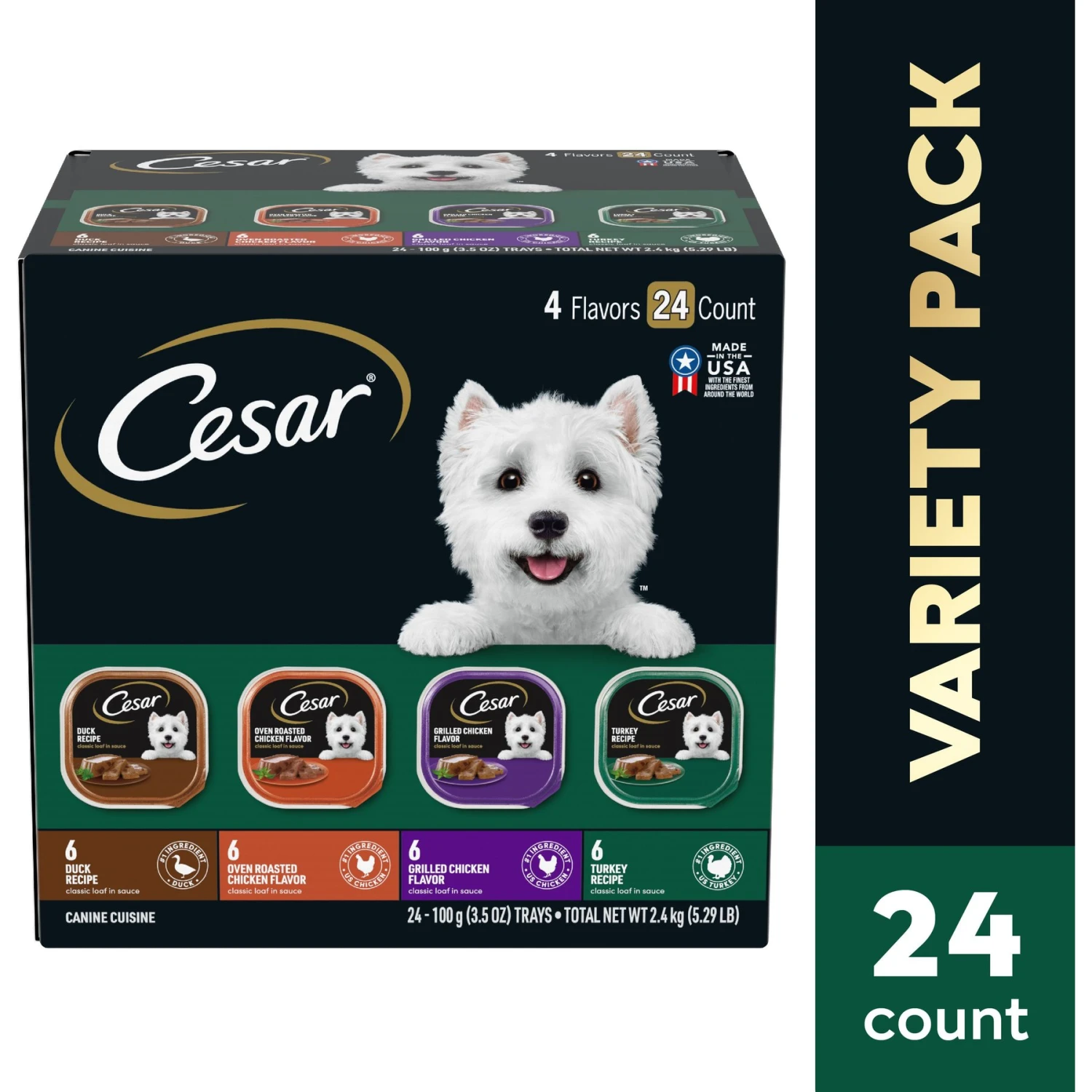Cesar Poultry Variety Pack With Real Chicken, Turkey & Duck Grain-Free Small Breed Adult Wet Dog Food Trays 3 Cesar Poultry Variety Pack With Real Chicken, Turkey & Duck Grain-Free Small Breed Adult Wet Dog Food Trays - Image 3