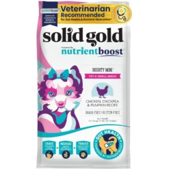 Solid Gold NutrientBoost Mighty Mini Gut Health Small & Toy Breed Grain-Free Chicken, Chickpea & Pumpkin Dry Dog Food