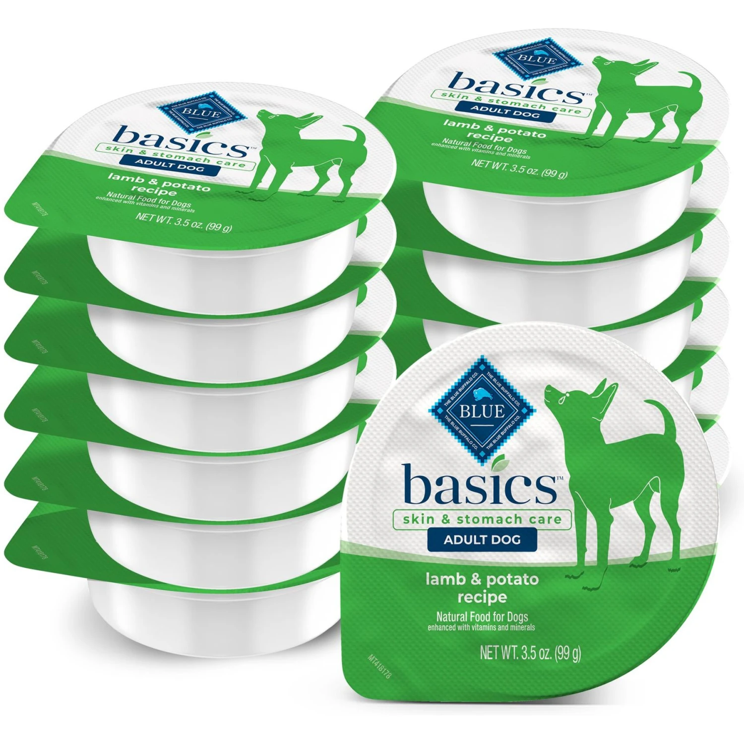 Blue Buffalo Basics Skin & Stomach Care Grain-Free Lamb & Potato Small Breed Adult Wet Dog Food 1 Blue Buffalo Basics Skin & Stomach Care Grain-Free Lamb & Potato Small Breed Adult Wet Dog Food