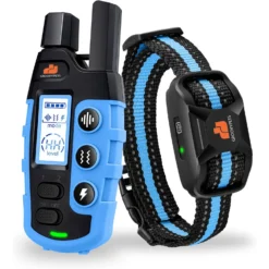 GroovyPets 1100 Yard Remote Dog Training Shock Collar, Black