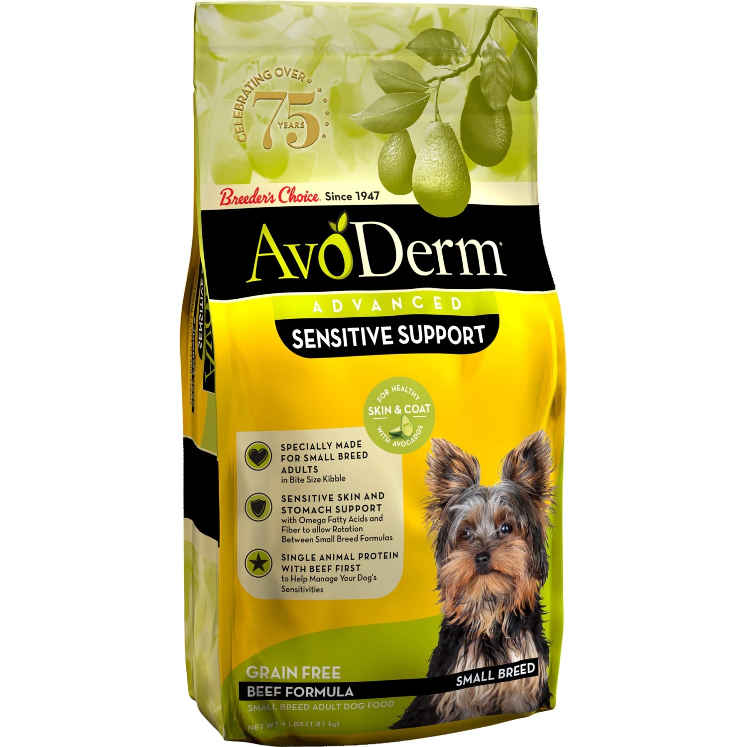 AvoDerm Advanced Sensitive Support Beef Formula Grain-Free Small Breed Adult Dry Dog Food 1 AvoDerm Advanced Sensitive Support Beef Formula Grain-Free Small Breed Adult Dry Dog Food