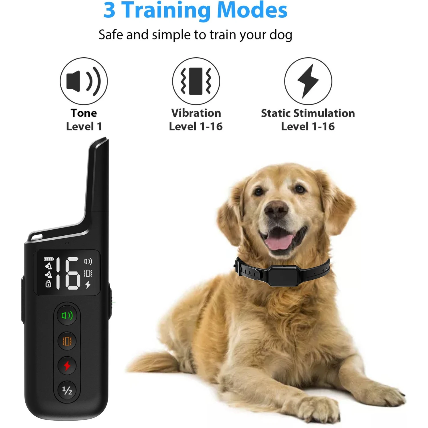Petdiary T330 Waterproof Dog Remote Training Collar, Black 2 Petdiary T330 Waterproof Dog Remote Training Collar, Black - Image 2