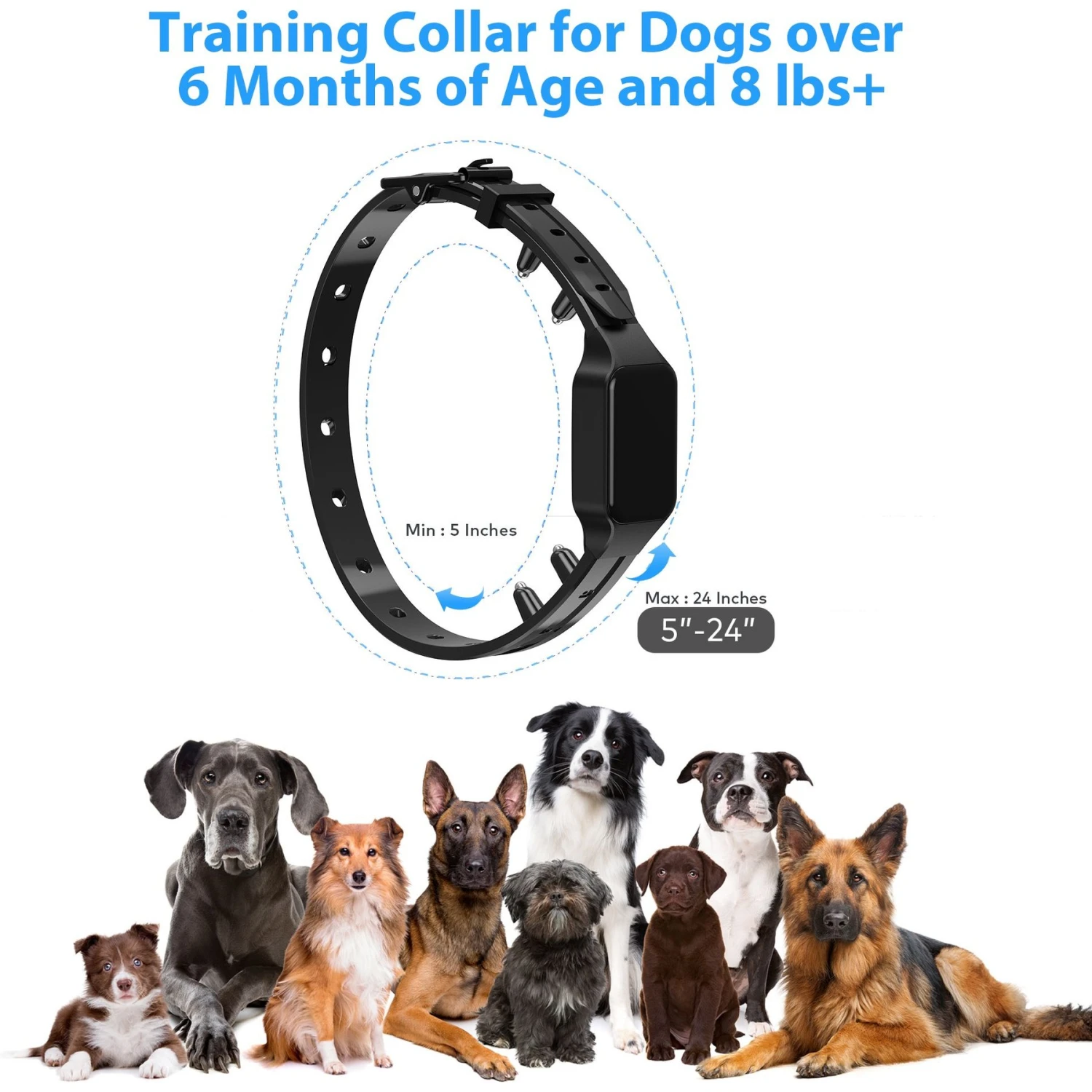 Petdiary T330 Waterproof Dog Remote Training Collar, Black 7 Petdiary T330 Waterproof Dog Remote Training Collar, Black - Image 7