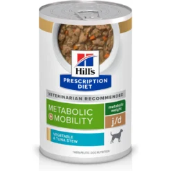Hill's Prescription Diet Metabolic + Mobility Weight & Joint Care Vegetable & Tuna Stew Canned Dog Food