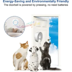 Shele Smart Doorbell With 4 Working Modes & 58 Ringtones Dog Doorbell, White 9 Shele Smart Doorbell With 4 Working Modes & 58 Ringtones Dog Doorbell, White -Pawsphoria Sales Store 904302 PT2. AC SS1800 V1689632177