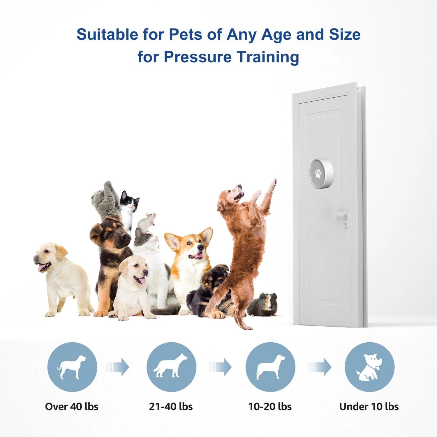 Shele Smart Doorbell With 4 Working Modes & 58 Ringtones Dog Doorbell, White 6 Shele Smart Doorbell With 4 Working Modes & 58 Ringtones Dog Doorbell, White - Image 6
