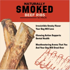 Barkworthies 4-6-in Smoked Beef Rib Bones Dog Treat, 10 Count -Pawsphoria Sales Store 907798 PT2. AC SS1800 V1689184022