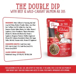 Weruva Dogs In The Kitchen The Double Dip With Beef & Wild Caught Salmon Au Jus Grain-Free Dog Food Pouches -Pawsphoria Sales Store 91014 PT5. AC SS1800 V1701362320