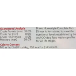 Bravo! Homestyle Complete Pork Dinner Grain-Free Freeze-Dried Dog Food 9 Bravo! Homestyle Complete Pork Dinner Grain-Free Freeze-Dried Dog Food -Pawsphoria Sales Store 91476 PT3. AC SS1800 V1488166274