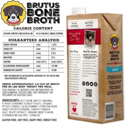 Brutus Broth Bone Broth Beef Flavor Hip & Joint Human-Grade Dog Food Topper, 32-oz Box & Brutus Broth Bone Broth Chicken Flavor Hip & Joint Human-Grade Dog Food Topper, 32-oz Box -Pawsphoria Sales Store 916422 PT3. AC SS1800 V1689882775