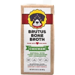 Brutus Broth Bone Broth Beef Flavor Hip & Joint Human-Grade Dog Food Topper, 32-oz Box & Brutus Broth Bone Broth Chicken Flavor Hip & Joint Human-Grade Dog Food Topper, 32-oz Box -Pawsphoria Sales Store 916422 PT5. AC SS1800 V1689882181