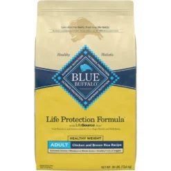 Blue Buffalo Life Protection Formula Healthy Weight Adult Chicken & Brown Rice Recipe Dry Dog Food & Blue Buffalo Homestyle Recipe Healthy Weight Chicken Dinner With Garden Vegetables & Brown Rice Canned Dog Food -Pawsphoria Sales Store 916486 PT5. AC SS1800 V1689882838