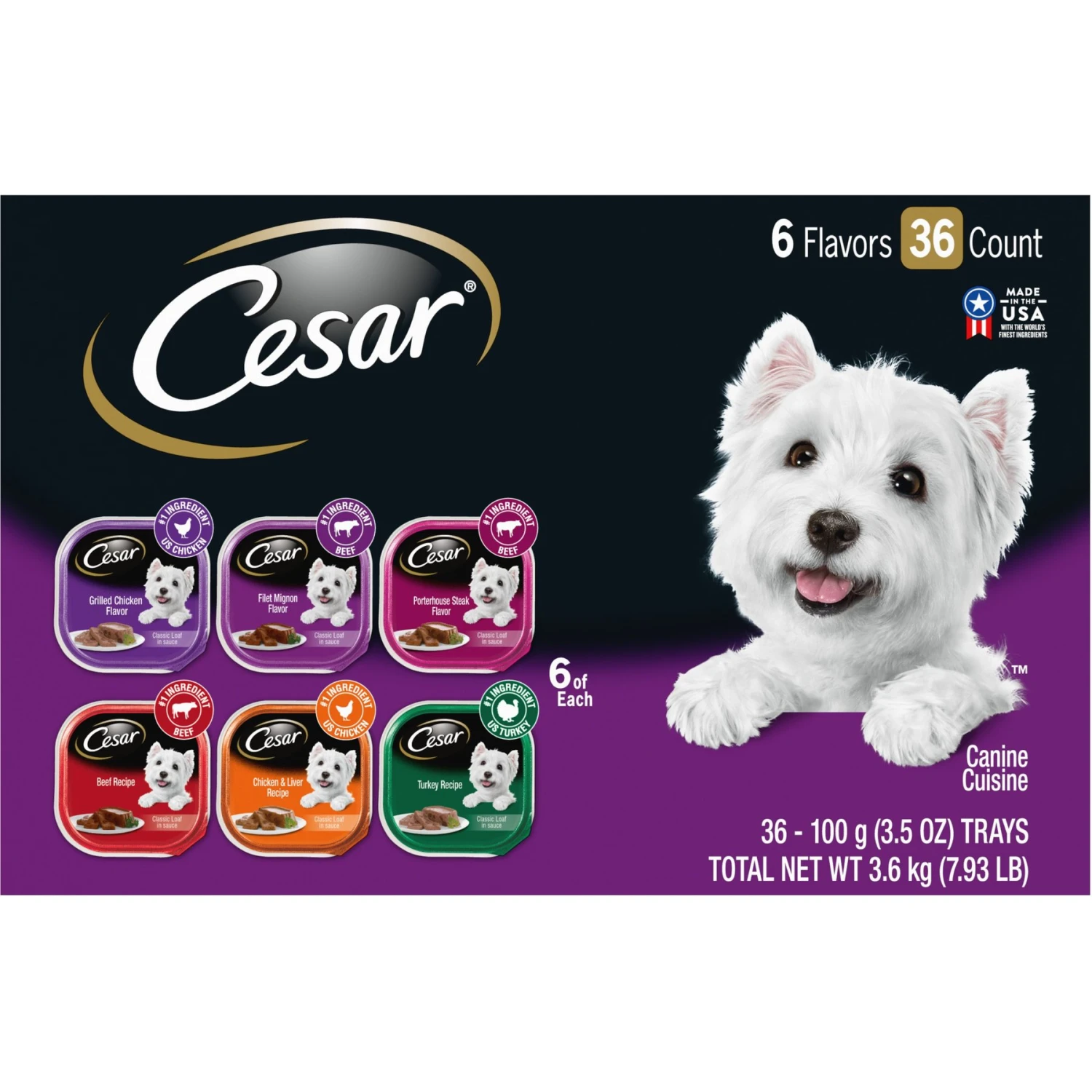 Cesar Classic Loaf In Sauce Variety Pack Grain-Free Small Breed Adult Wet Dog Food Trays & Cesar Breakfast Classic Loaf In Sauce Variety Pack Small Breed Adult Wet Dog Food Trays 2 Cesar Classic Loaf In Sauce Variety Pack Grain-Free Small Breed Adult Wet Dog Food Trays & Cesar Breakfast Classic Loaf In Sauce Variety Pack Small Breed Adult Wet Dog Food Trays - Image 2
