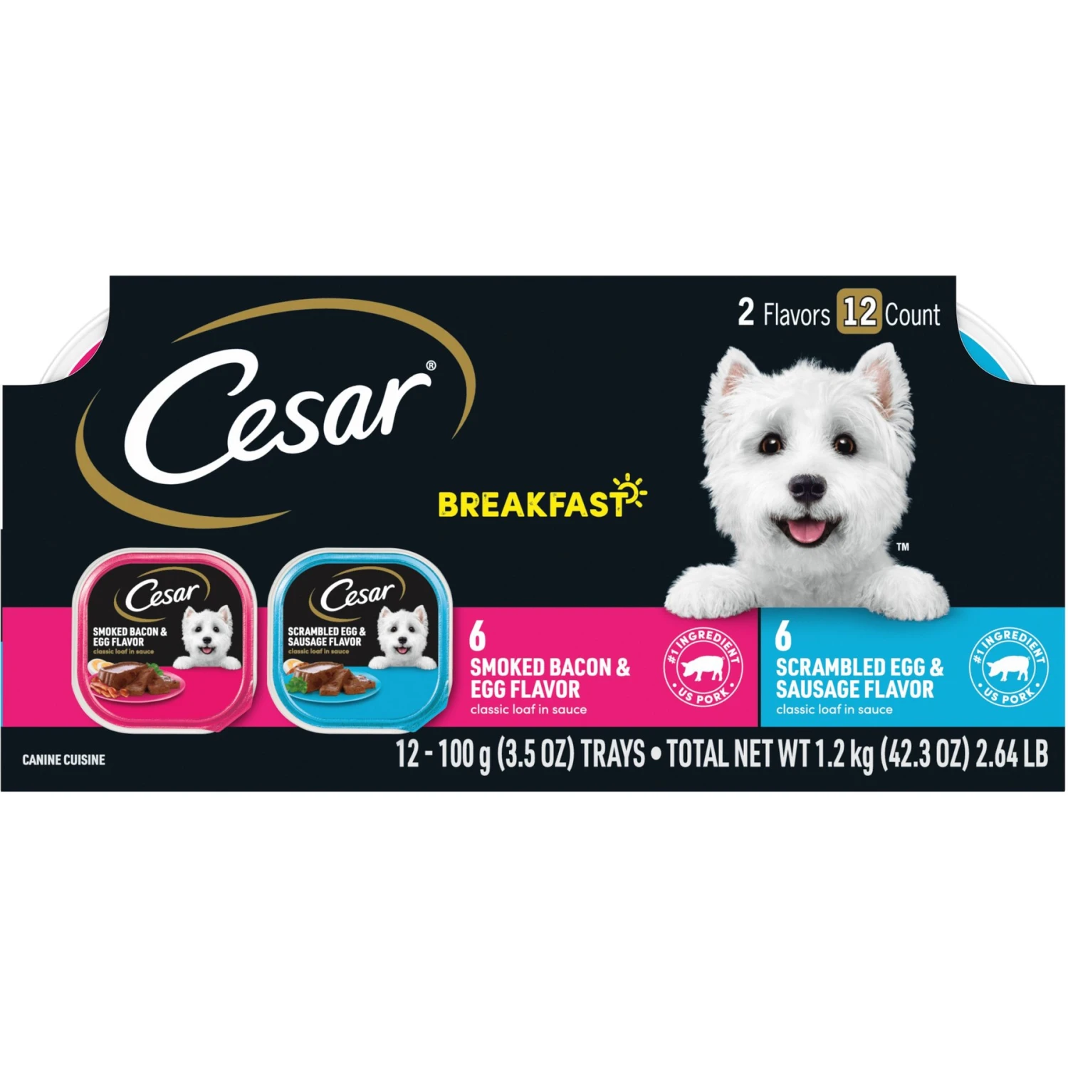 Cesar Classic Loaf In Sauce Variety Pack Grain-Free Small Breed Adult Wet Dog Food Trays & Cesar Breakfast Classic Loaf In Sauce Variety Pack Small Breed Adult Wet Dog Food Trays 6 Cesar Classic Loaf In Sauce Variety Pack Grain-Free Small Breed Adult Wet Dog Food Trays & Cesar Breakfast Classic Loaf In Sauce Variety Pack Small Breed Adult Wet Dog Food Trays - Image 6