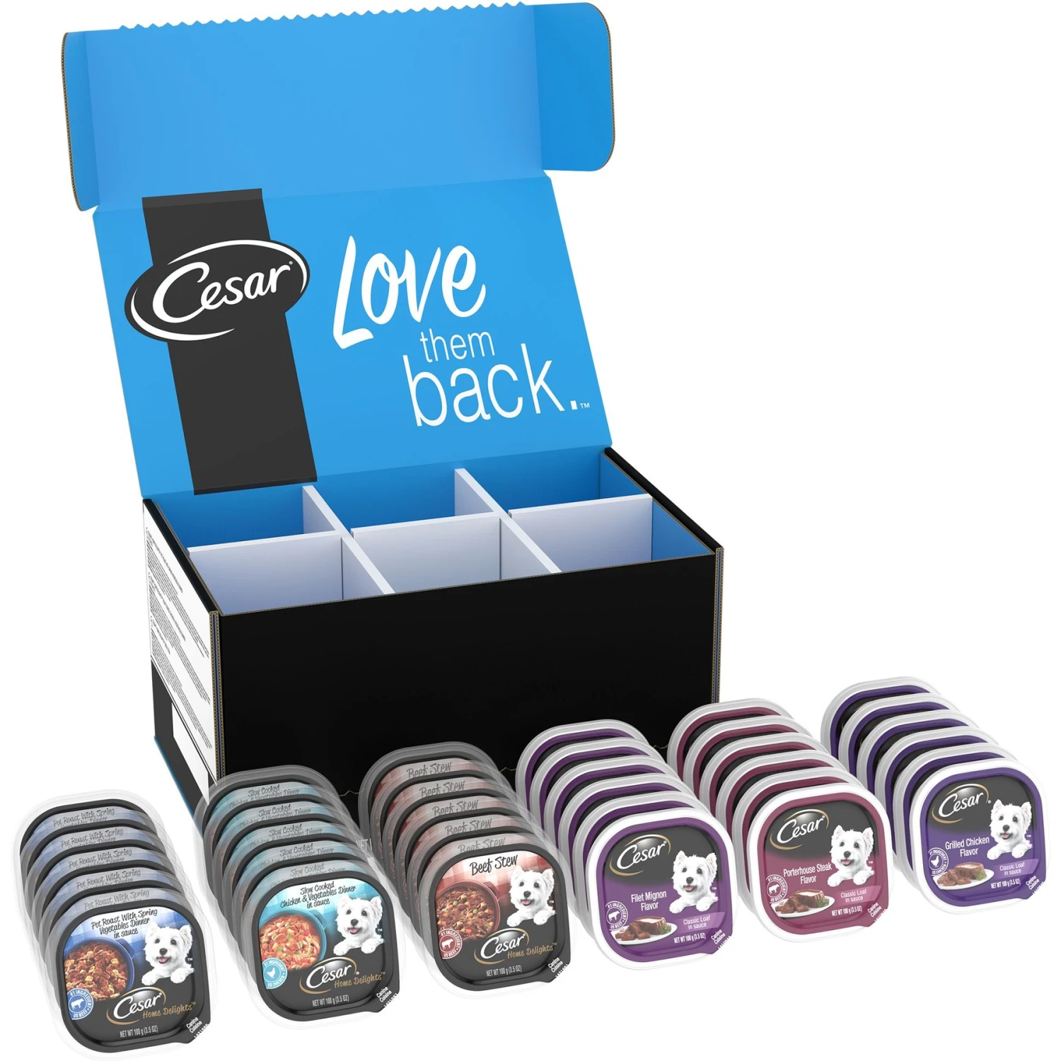 Cesar Home Delights & Classic Loaf In Sauce Variety Pack Small Breed Adult Wet Dog Food Trays & Cesar Steak Lovers Variety Pack Small Breed Adult Wet Dog Food Trays 2 Cesar Home Delights & Classic Loaf In Sauce Variety Pack Small Breed Adult Wet Dog Food Trays & Cesar Steak Lovers Variety Pack Small Breed Adult Wet Dog Food Trays - Image 2